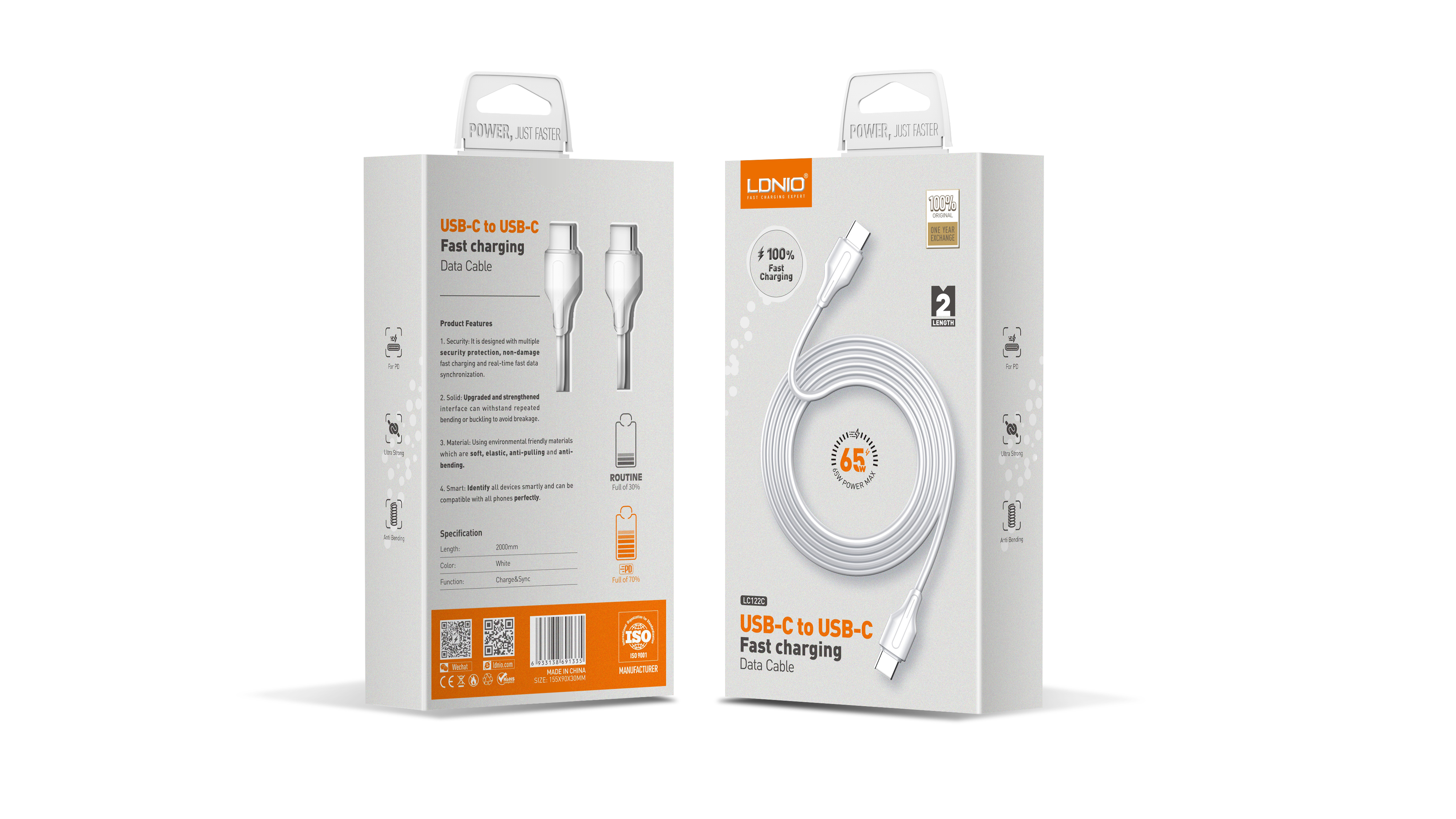 LDNIO Type C Cable 65W